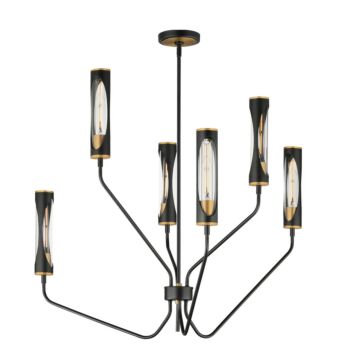 Regent LED Pendant in Black   Antique Brass by Maxim