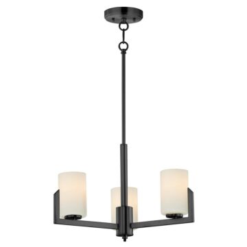 Dart Three Light Chandelier in Black by Maxim