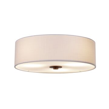 Textile 3-Light Flush-Mount in Bronze / Dark