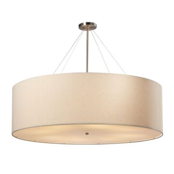 Textile  Pendant in Brushed Nickel by Justice Designs