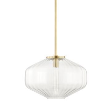 Bennett One Light Pendant in Aged Brass by Hudson Valley