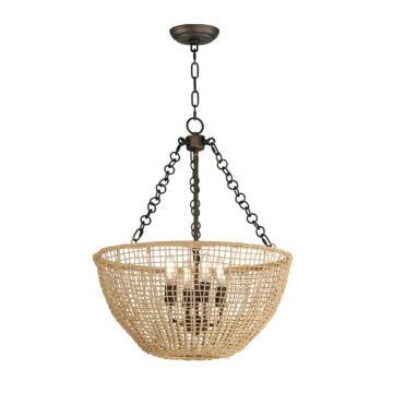 Cestino Four Light Pendant in Antique Bronze by Maxim
