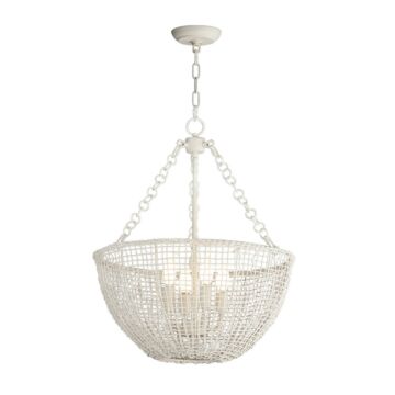 Cestino Four Light Pendant in Weathered White by Maxim
