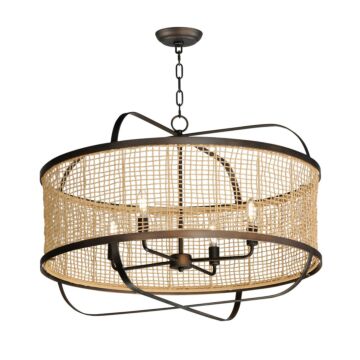 Cestino Four Light Pendant in Antique Bronze by Maxim