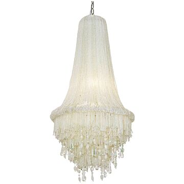 Crystal Reign Four Light Chandelier in Polished Nickel by Metropolitan