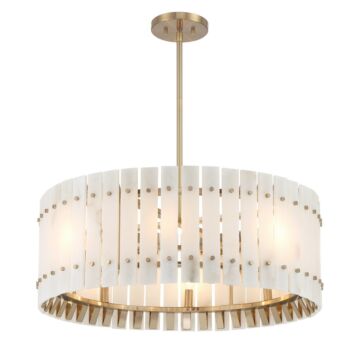 Bardon Eight Light Pendant in Celeste Brass by Metropolitan