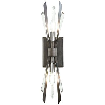 Elsa Two Light Wall Sconce in Midnight Graphite by Metropolitan