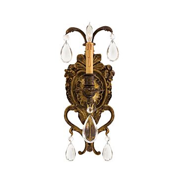 Metro One Light Wall Sconce in Oxidated Brass by Metropolitan