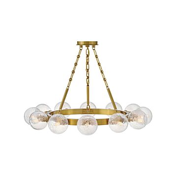 Coco LED Chandelier in Lacquered Brass by Fredrick Ramond