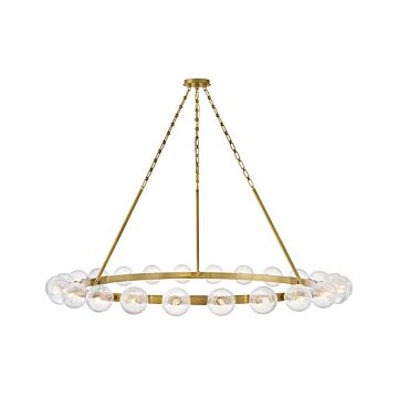 Coco LED Chandelier in Lacquered Brass by Fredrick Ramond
