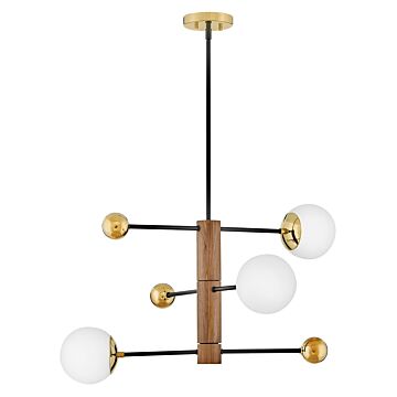 Auggie LED Chandelier in Bright Brass by Lark