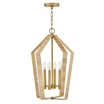 Sammi LED Pendant in Lacquered Brass by Lark