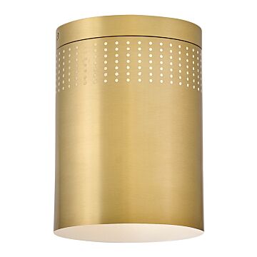 Casey LED Flush Mount in Lacquered Brass by Lark