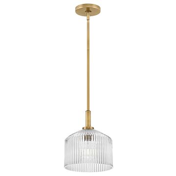 Lisette LED Pendant in Lacquered Brass by Lark