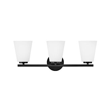 Bri LED Bathroom Vanity Light in Black by Lark