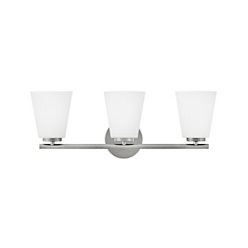 Bri LED Bathroom Vanity Light in Brushed Nickel by Lark