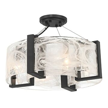 Cloud Break Four Light Semi Flush Mount in Coal by MinkaLavery