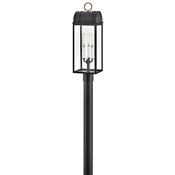 Campbell LED Post Lantern in Black by Hinkley