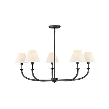 Greta LED Chandelier in Blackened Brass by Hinkley