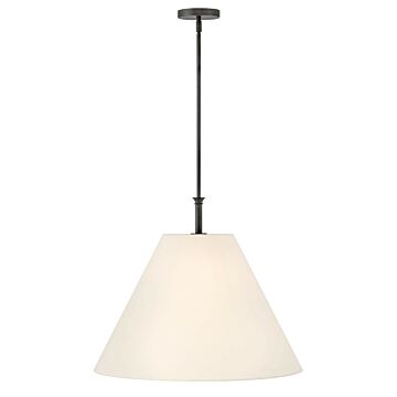 Greta LED Pendant in Blackened Brass by Hinkley