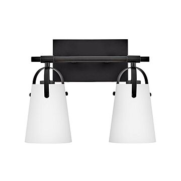 Foster LED Bathroom Vanity Light in Black by Hinkley