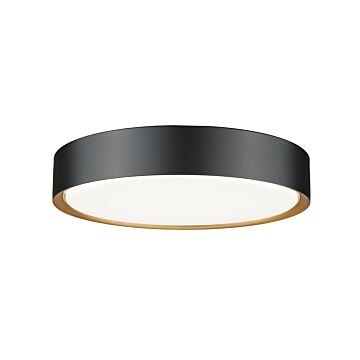 Kawan LED Flush Mount in Matte Black   Modern Gold by Z-Lite