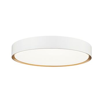 Kawan LED Flush Mount in Matte White   Modern Gold by Z-Lite