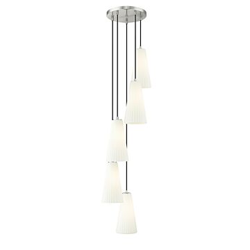 Farrell  Chandelier in Brushed Nickel by Z-Lite