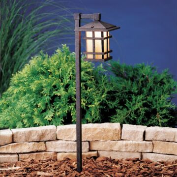 Cross Creek One Light Path & Spread in Aged Bronze by Kichler