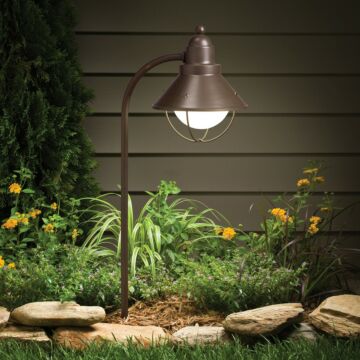 Seaside One Light Path & Spread in Olde Bronze by Kichler