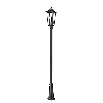 Gannon  Outdoor Post Mount in Black by Z-Lite