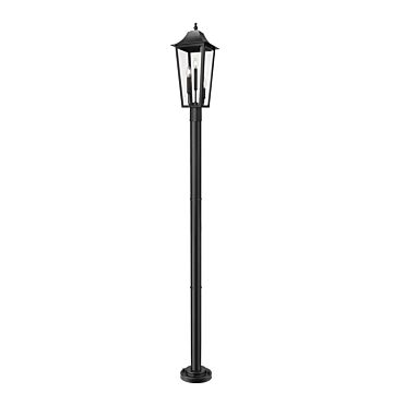 Gannon  Outdoor Post Mount in Black by Z-Lite
