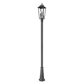 Gannon  Outdoor Post Mount in Black by Z-Lite