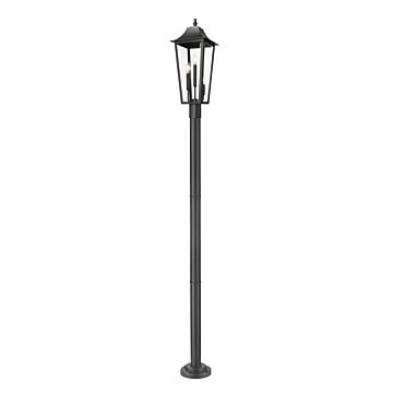 Gannon  Outdoor Post Mount in Black by Z-Lite
