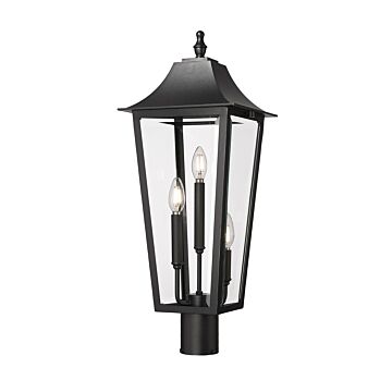 Gannon  Outdoor Post Mount in Black by Z-Lite