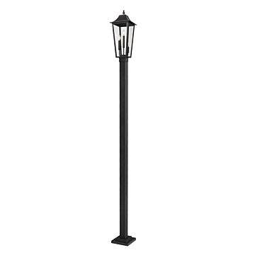 Gannon  Outdoor Post Mount in Black by Z-Lite