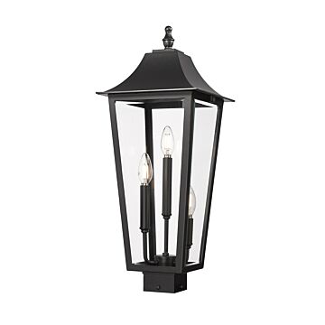 Gannon  Outdoor Post Mount in Black by Z-Lite