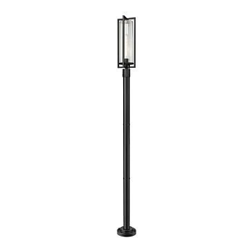 Aura  Outdoor Post Mount in Black by Z-Lite