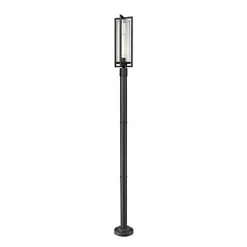 Aura  Outdoor Post Mount in Black by Z-Lite