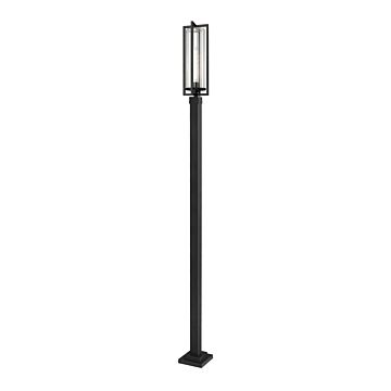 Aura  Outdoor Post Mount in Black by Z-Lite