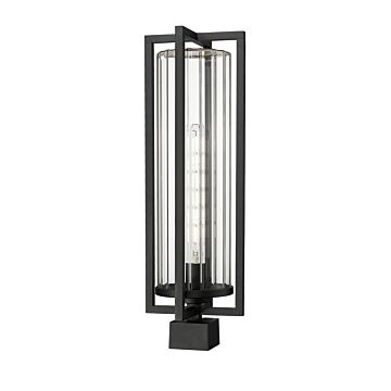 Aura  Outdoor Post Mount in Black by Z-Lite