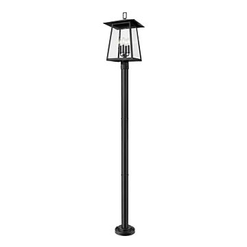 Rainer  Outdoor Post Mount in Black by Z-Lite