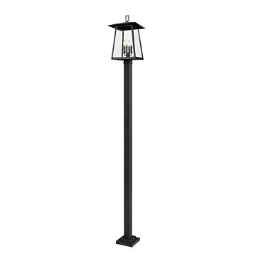 Rainer  Outdoor Post Mount in Black by Z-Lite
