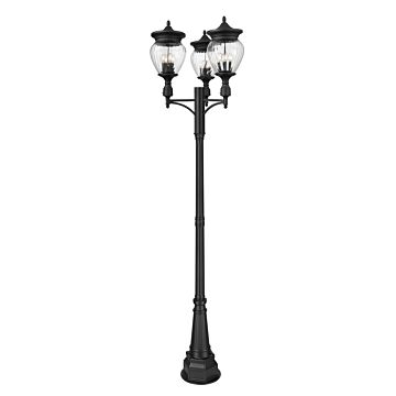 Davina  Outdoor Post Mount in Black by Z-Lite