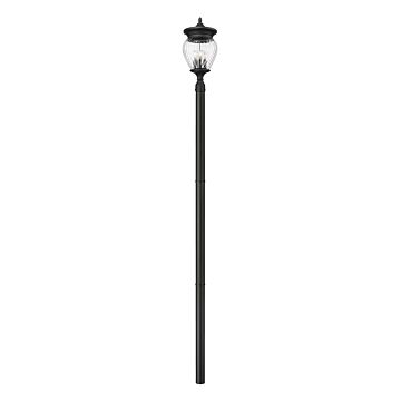 Davina  Outdoor Post Mount in Black by Z-Lite