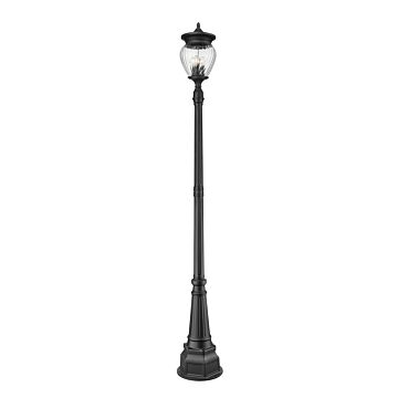 Davina  Outdoor Post Mount in Black by Z-Lite