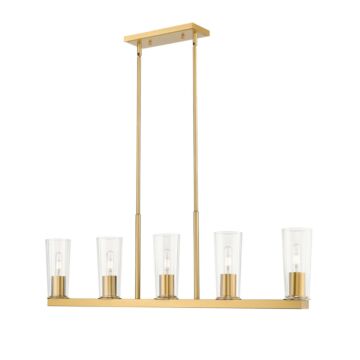 Titus  Linear Chandelier in Modern Gold by Z-Lite