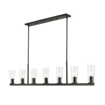 Titus  Linear Chandelier in Matte Black by Z-Lite