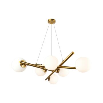 Modena  Chandelier in Plated Brushed Brass by Artcraft