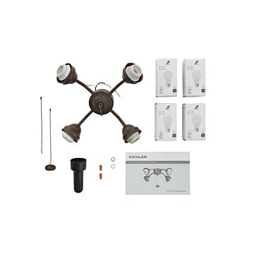 Accessory LED Fan Fitter in Tannery Bronze by Kichler